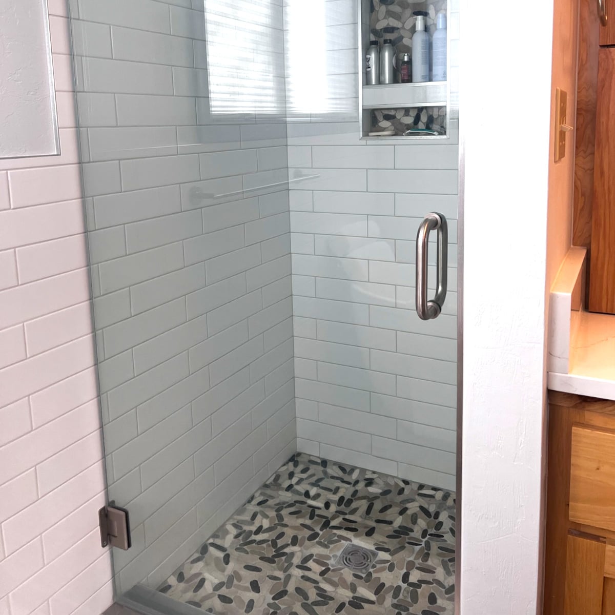 Valentine Drive shower gray tile