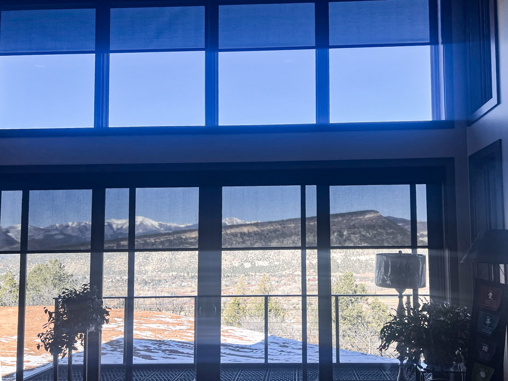 Custom floor-to-ceiling window coverings