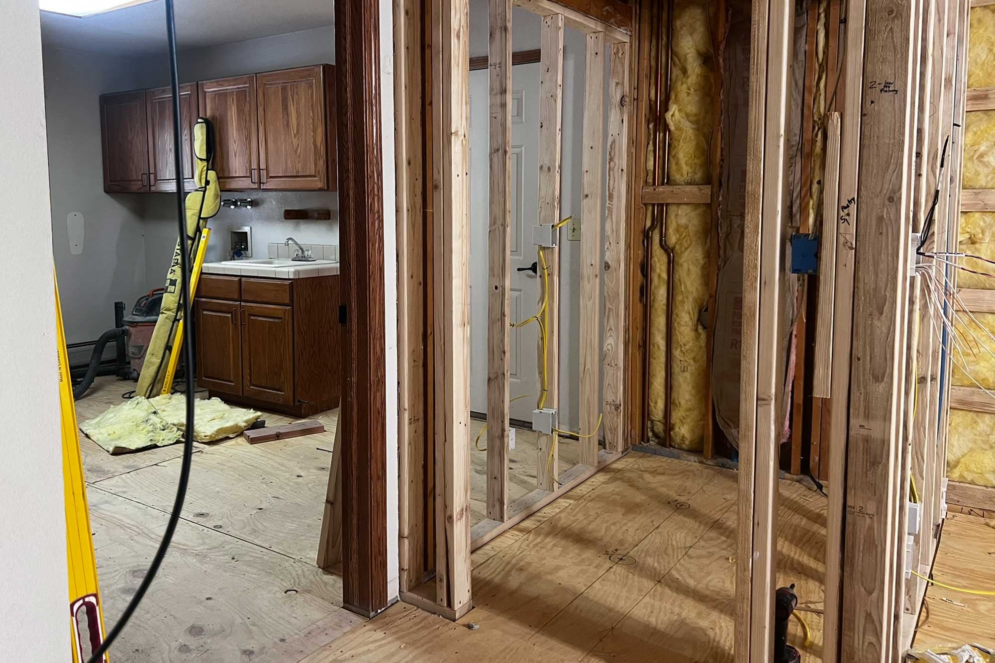 Before: pantry under construction
