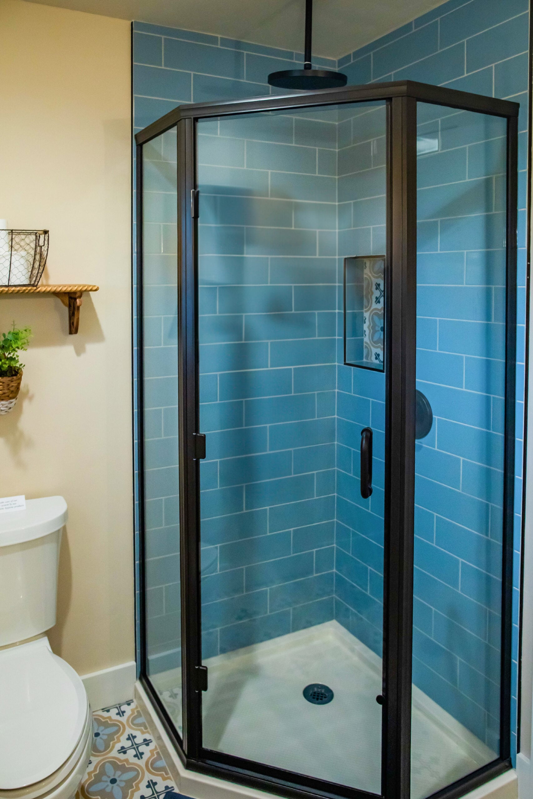 LePlatts Pond retro tile standing shower