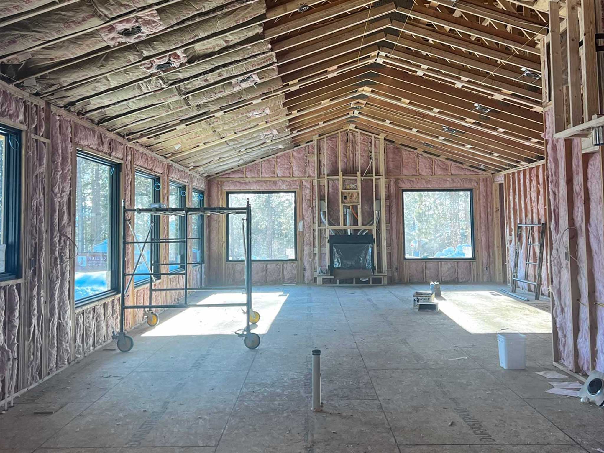 Incline Court barn-style home living room